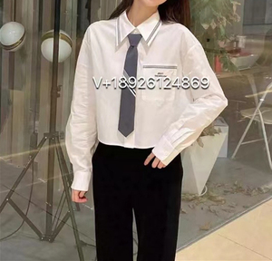 Jessyline杰西莱/2023春专柜正品白色领带衬衫上衣310202703-599