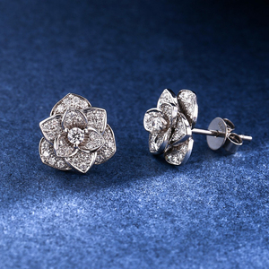 伯爵玫瑰花耳钉