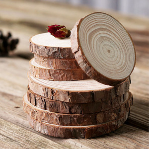 圆木片diy手绘画材料手工原木片木头片幼儿园装饰年轮木块背景墙