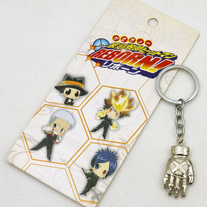 动漫周边 家庭教师hitmanreborn 阿纲 泽田纲吉 手套金属钥匙扣