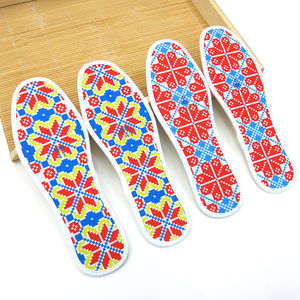 芝伊十字绣鞋垫印花不褪色可选自己做手工刺绣送针线八角花