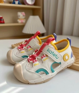 卡特兔宝宝学步鞋2024夏季新款女童机能鞋男童驱蚊鞋儿童包头凉鞋