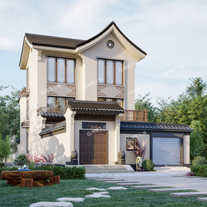 设计新中式四合院农村自建房全套建筑施工图纸小房子十月枫林no