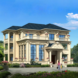 别墅设计图纸三层欧式大气