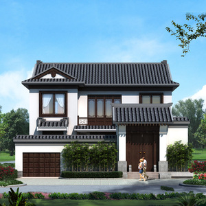 000人付款淘宝农村新中式别墅设计图纸房屋全套建筑施工图乡村四合院