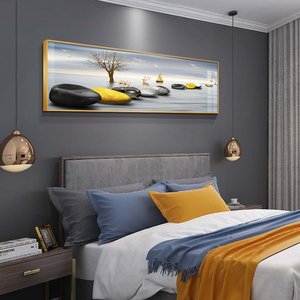 卧室墙面装饰房间布置床头背景墙挂画现代简约酒店墙画主卧墙壁画