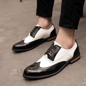 【英伦鞋男皮鞋黑白拼接】英伦鞋男皮鞋黑白拼接品牌,价格 - 阿里巴巴