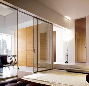 现代简约夹丝钢化玻璃平移门吊趟推拉阳台书房门卫生间厨房厕所门