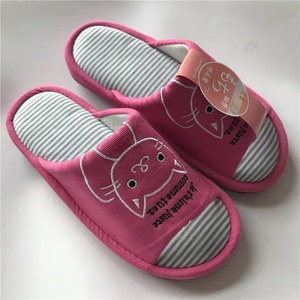 新款 外贸出口尾单 日本日式室内拖鞋可爱猫咪盆底拖鞋 女款
