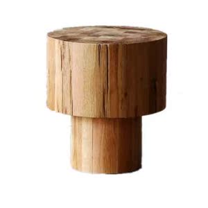 北欧木墩原木凳子休闲圆形墩子创意摆件树桩木桩凳喝茶坐墩树墩o