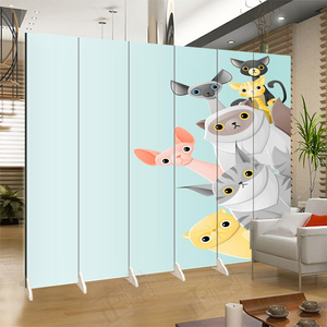 立体卡通小动物装饰折叠屏风隔断客厅时尚玄关门儿童房家用幼儿园
