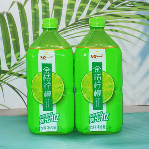 统一金桔柠檬饮料1l*8瓶/整箱批特价1升夏日清爽饮料大瓶青梅绿茶