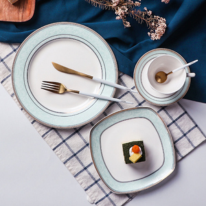 原创设计景德镇陶瓷盘子菜盘菜碟子家用饭碗创意鱼盘欧式餐具玉清