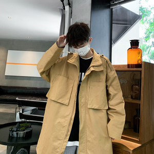 s45online1807旗舰店大码宽松风衣夹克帅气外套港仔文艺男旗舰店