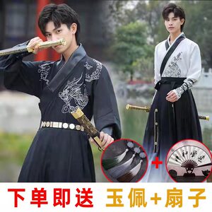 原创魏晋中国风汉服男款大码武侠表演剧本杀飞鱼服锦衣卫古装春季