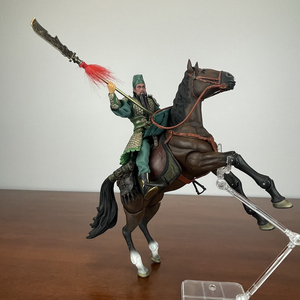 1/12三国关羽演义关云长6寸可动人偶手办模型玩具摆件五虎将