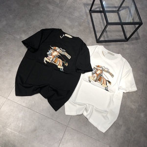 burberry/博柏利 男女同款战马骑士贴布刺绣短袖休闲t恤情侣款