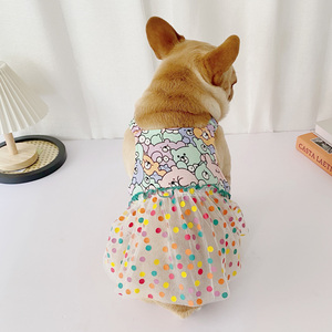 法斗裙子宠物狗狗夏天衣服胖狗巴哥斗牛犬吊带裙蓬蓬裙纱裙背心