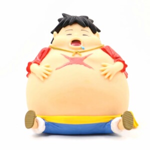 动漫周边海贼王航海巨大版胖胖路飞流口水存钱罐储蓄罐摆件手办