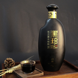 东兰墨米酒黑糯米酒黄酒半甜型瓶装纯粮发酵20度广西正宗黄酒佳酿