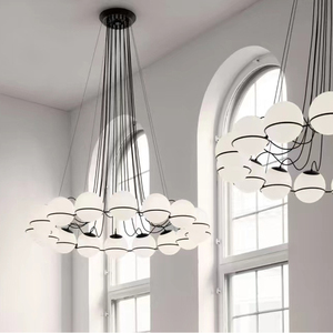 新款现代简约玻璃球吊灯客厅餐厅卧室北欧设计师个性魔豆网红灯具