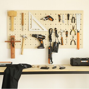 大小孔洞洞板定制木匠工具墙挂板收纳墙面木质置物架装饰品展示架