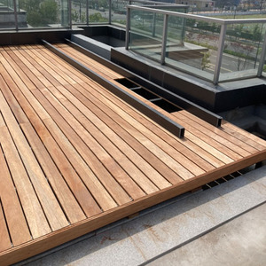 菠萝格防腐木地板户外露台木栈道阳台柳桉木板材庭院围栏花园平台