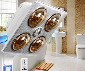 冬天洗澡取暖灯暖浴霸壁挂式浴霸防爆灯泡浴室挂墙传统四灯浴霸器