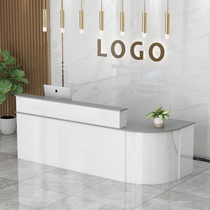 餐饮店半弧形收银台弧形吧台半圆形吧台吧台拐弯商用收银台迎宾台