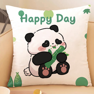 卡通可爱熊猫床头靠垫居家办公室靠垫靠枕汽车睡觉抱枕男女生日礼