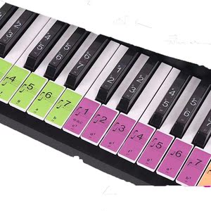 智扣zhikou 61键电子琴键盘贴88初学者透明钢琴键防护贴纸手卷琴