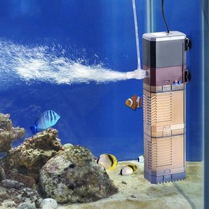 增氧泵加氧泵两用侧滤增氧过滤泵净水家庭鱼缸过滤器圆形带过滤水