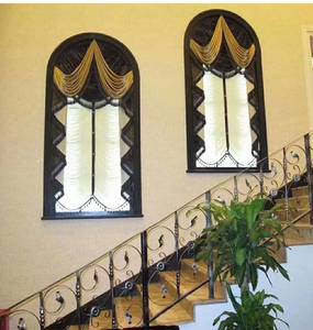 梦思圆阳台卧室 欧式半圆形弧形拱形异形凸凹型 特殊窗户透光窗帘