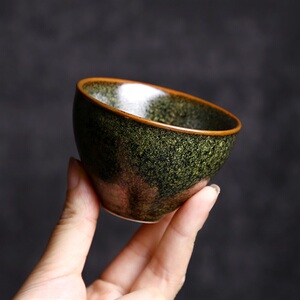茶末釉单杯黄丽君手作陶瓷茶杯茶盏功夫茶具品茗杯主人杯仿古建盏