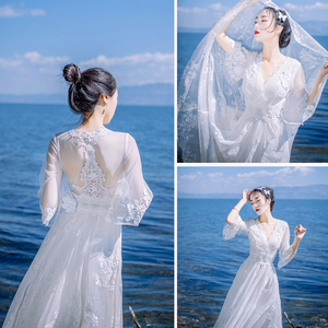 夏装白色超仙海南三亚沙滩裙子泰国巴厘岛海边度假显瘦连衣裙长裙