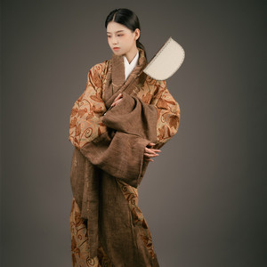 佛伦汉服福袋马王堆单绕曲裾袍《秋织》接来料秦汉复原非影视古装