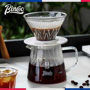 Bincoo手冲咖啡壶玻璃耐高温分享壶滴漏式v60滤杯咖啡冲泡过滤杯