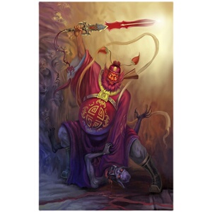 钟馗伏魔图天师奎魁画像神像佛像门贴大门神风水墙贴画装饰画