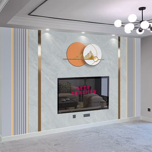 8d电视背景墙壁纸现代简约客厅墙布轻奢风线条墙纸影视墙定制壁画