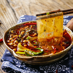 面厨娘重庆火锅粉带火锅底料1人份四川火锅宽粉苕粉麻辣味红薯粉