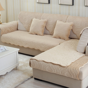 加厚冬季毛绒沙发垫防滑欧式123组合三件套真皮沙发套全包罩垫子
