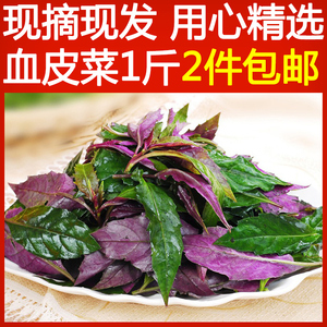 血皮菜 1斤 紫背菜 红凤新鲜观音菜 野生蔬菜四川特产 买2斤包邮
