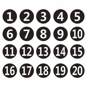 电话号码贴纸数字标签贴纸编号圆形数字电梯数字按键贴纸自粘透明