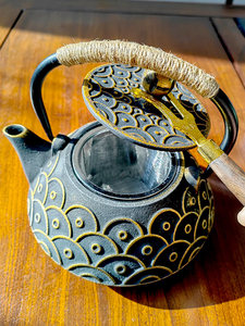 好客山东 铜钱铁壶煮茶器茶炉铸铁壶泡茶壶专用煮茶烧水壶铁茶壶