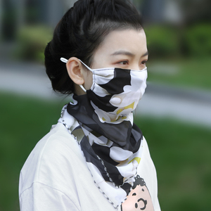 防晒面罩面巾夏季防晒口罩防紫外线透气脖套头巾防尘式可清洗面罩