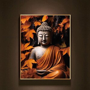 中式禅意佛像挂画茶室茶艺馆养生馆背景墙装饰画释迦牟尼佛祖壁画