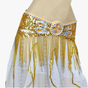 肚皮舞腰封印度舞舞蹈演出腰带东方舞表演腰链手工珠绣亮片腰封be