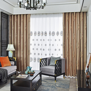 中式风格窗帘中