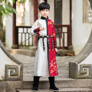 汉服男童中国风唐装男孩侠客古代武侠春秋儿童古装公子少爷演出服