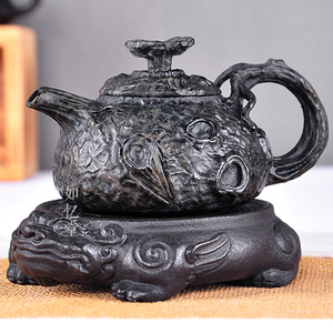 如忆堂天然豹纹冰碛岩茶壶紫墨湘玉供春壶大容量养生壶功夫石茶具